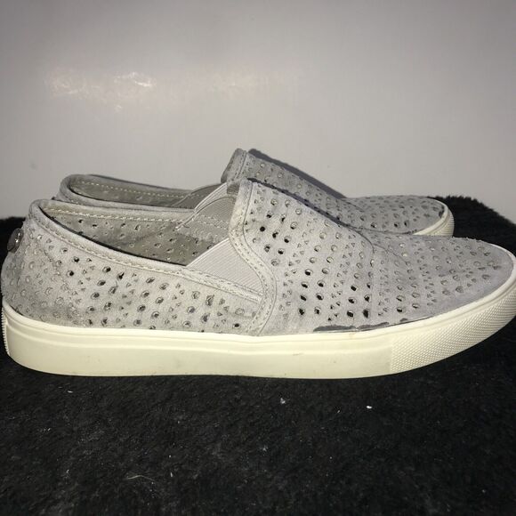 Steve Madden Odonna Gray Cut Outs Slip On Shoe Women’s Size 8 US UK6 Eur39 - Picture 5 of 10